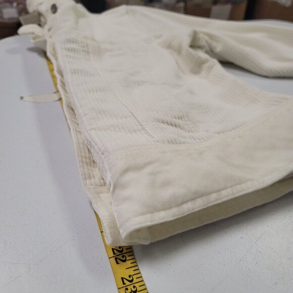 J Jill Womens Corduroy Button Up Jacket Size M Ivory Clean Girl Neutral Retro - Picture 7 of 9